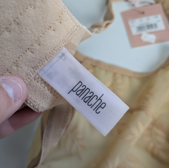NWT PANACHE Tango Balconnet Women Bra Size 40J Beige See Through - Picture 7 of 8